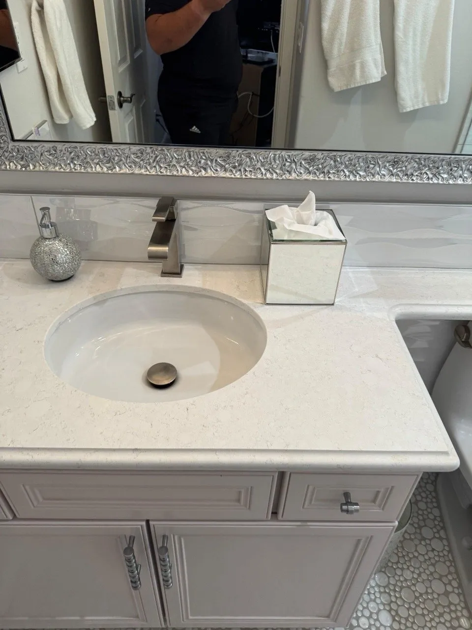 Deep house cleaning results - bathroom vanity